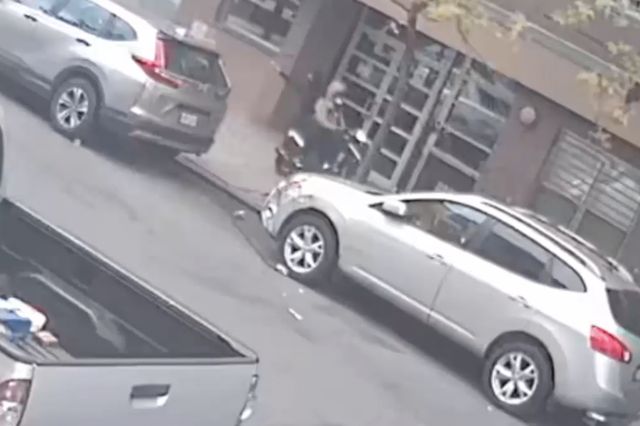 Police footage shows the suspects on Fox Street in the Bronx as the shots were fired.
